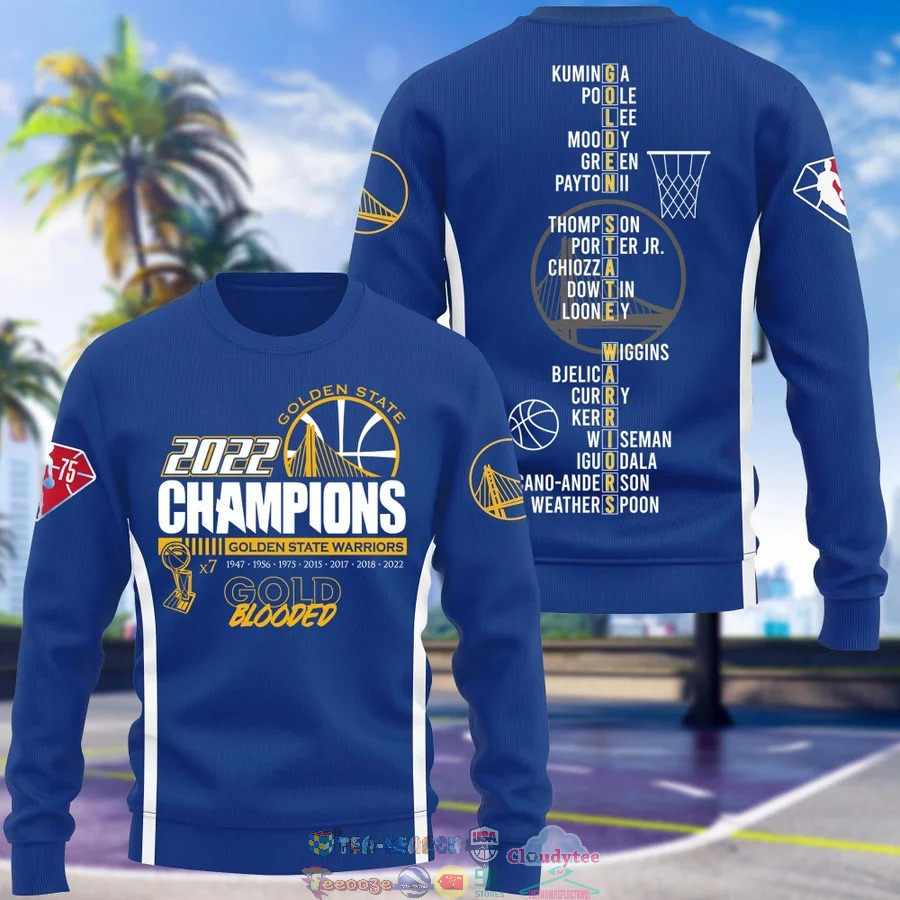 Golden State Warriors 7 Times Champions 3D Shirt 3