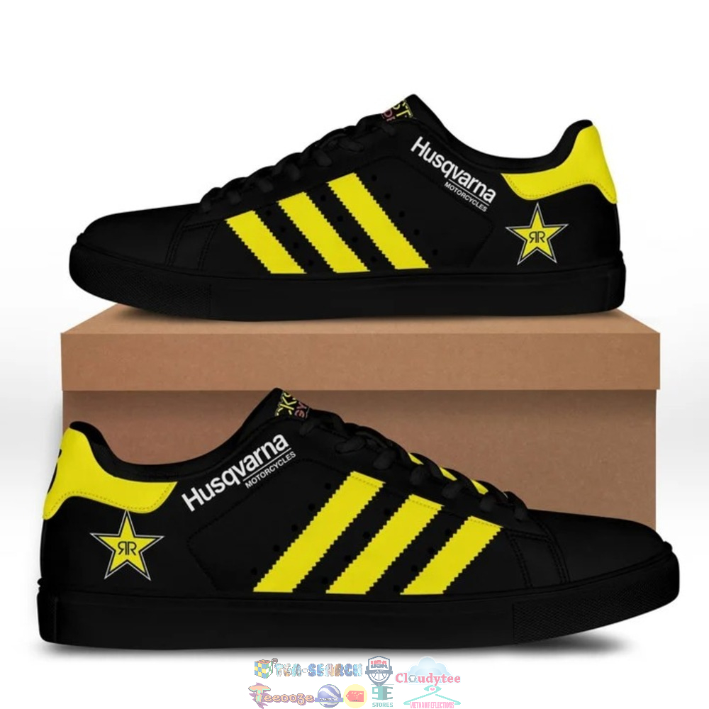 Husqvarna Motorcycles Yellow Stripes Stan Smith Low Top Shoes