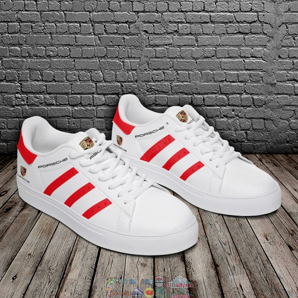 Porsche Red Stripes Style 3 Stan Smith Low Top Shoes