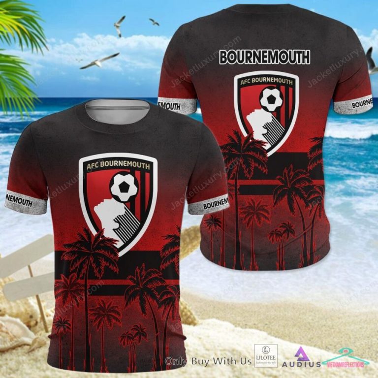NEW A.F.C. Bournemouth Coconut Hawaiian Shirt, Short 18