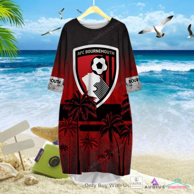 NEW A.F.C. Bournemouth Coconut Hawaiian Shirt, Short 19