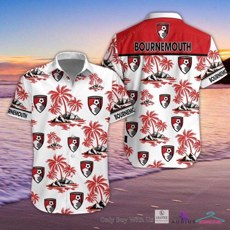 NEW A.F.C. Bournemouth Hawaiian Shirt, Short 3