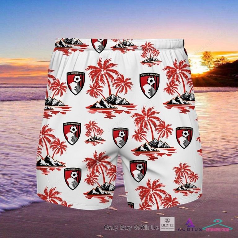 NEW A.F.C. Bournemouth Hawaiian Shirt, Short 4