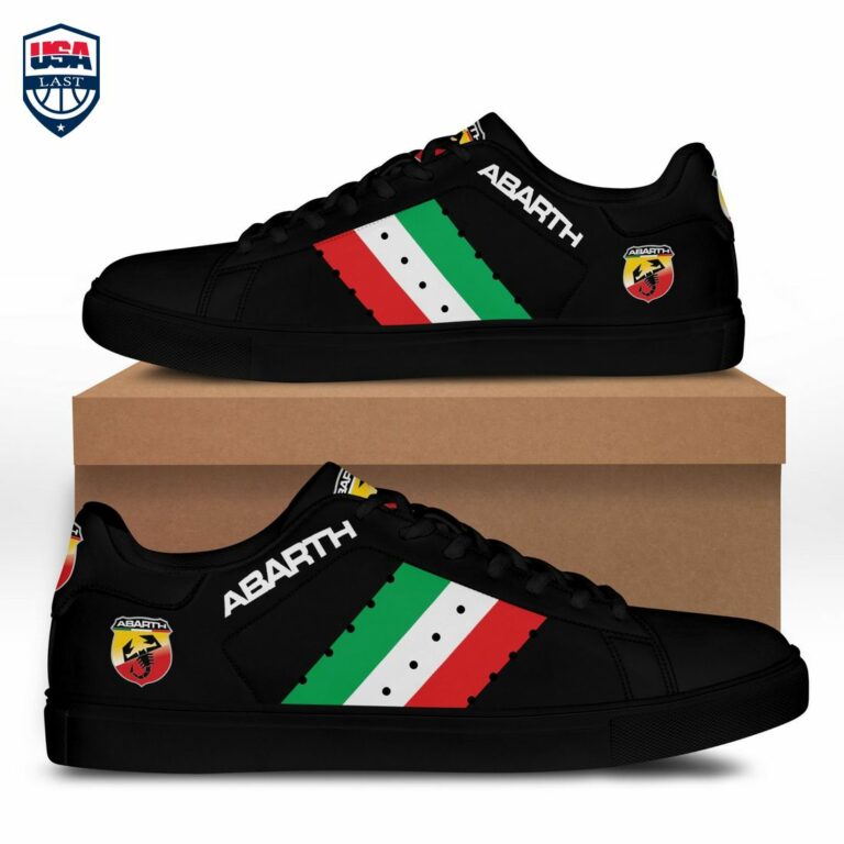 Abarth Green White Red Stripes Style 1 Stan Smith Low Top Shoes - Heroine