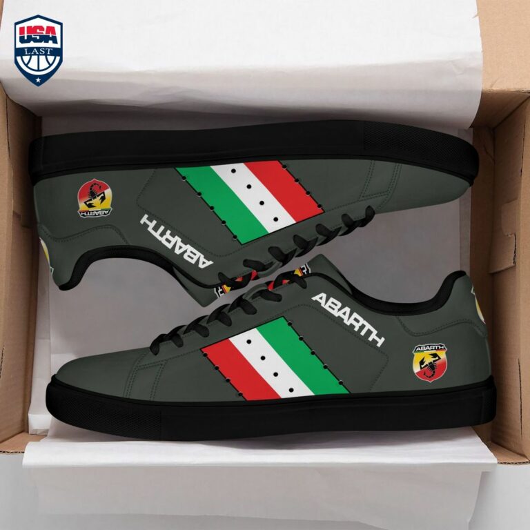 Abarth Green White Red Stripes Style 4 Stan Smith Low Top Shoes - Speechless