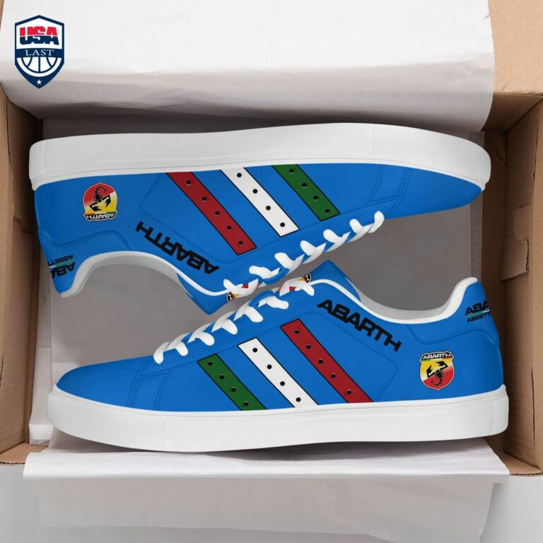 Abarth Red White Green Stripes Style 6 Stan Smith Low Top Shoes - Good look mam