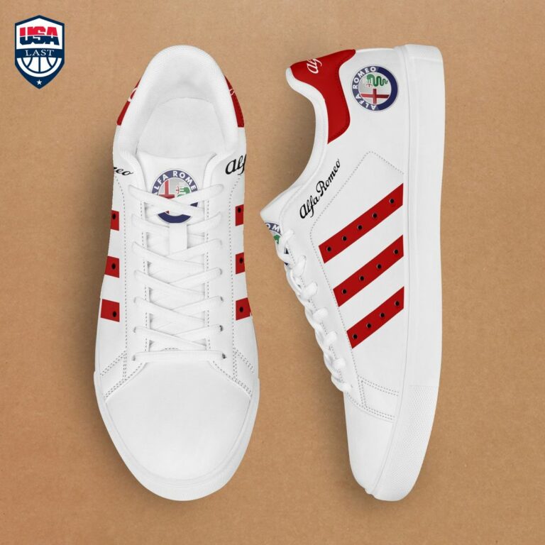 Alfa Romeo Red Stripes Stan Smith Low Top Shoes - Our hard working soul