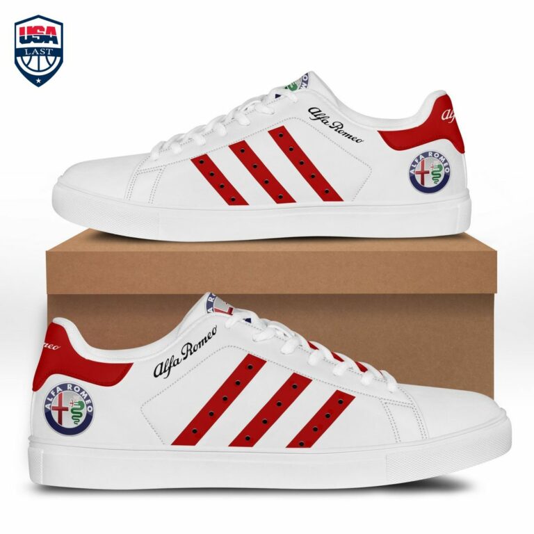 Alfa Romeo Red Stripes Stan Smith Low Top Shoes - You look too weak