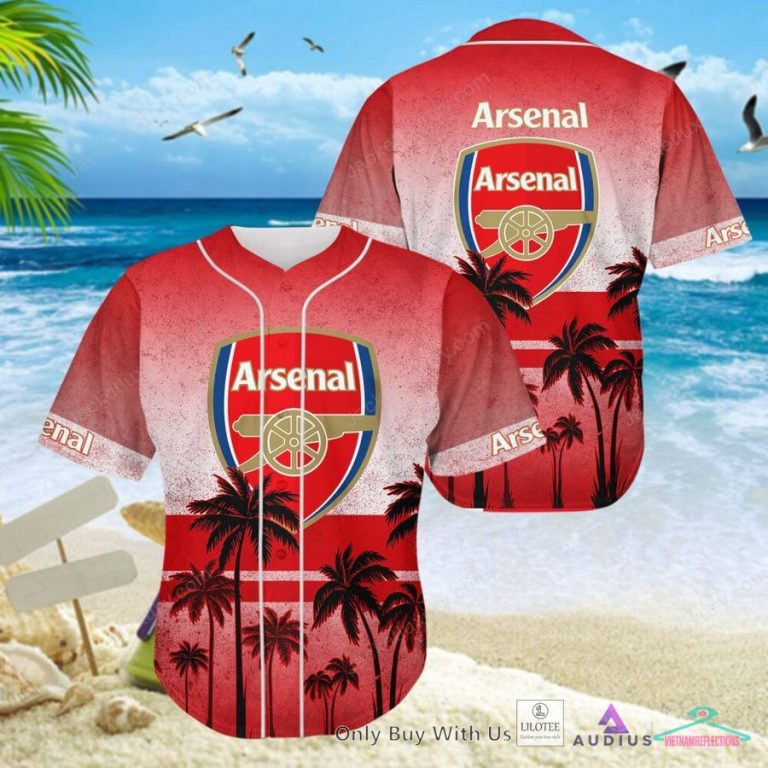 NEW Arsenal F.C. Coconut Hawaiian Shirt, Short 15