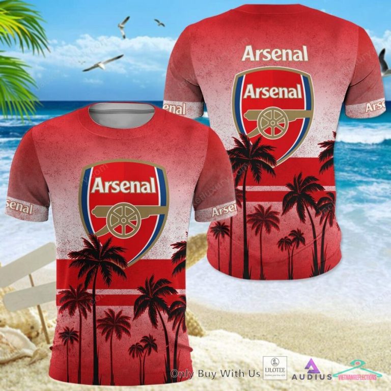 NEW Arsenal F.C. Coconut Hawaiian Shirt, Short 18