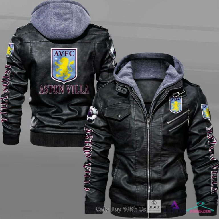 NEW Aston Villa F.C Leather Jacket 3