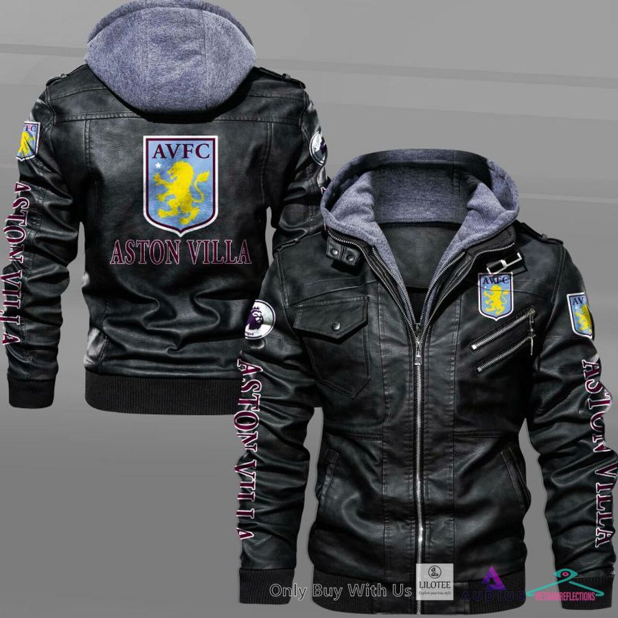 NEW Aston Villa F.C Leather Jacket 1