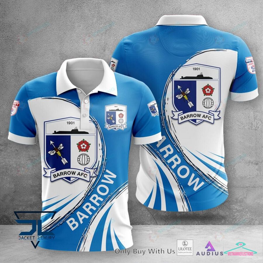 NEW Barrow AFC Blue Bomber jacket, Shirt