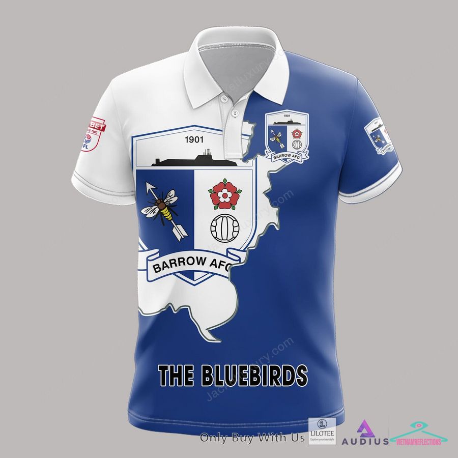 NEW Barrow AFC The Bluebirds Bomber jacket, Shirt