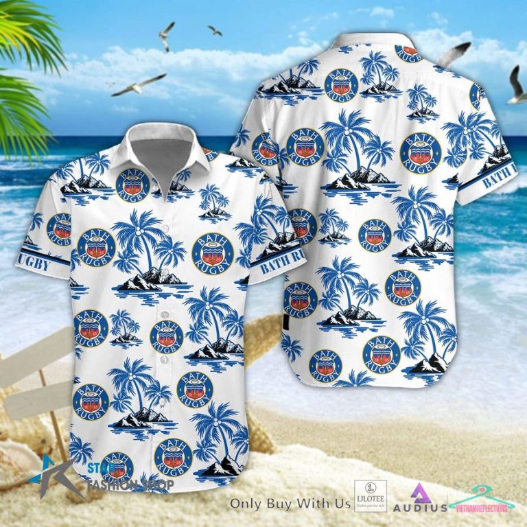 Bath Rugby Blue Hawaiian Shirt, Short - Nice bread, I like it