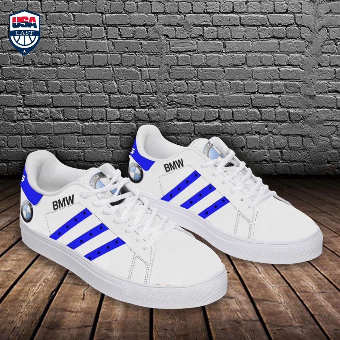 BMW Blue Stripes Style 3 Stan Smith Low Top Shoes - You are always amazing