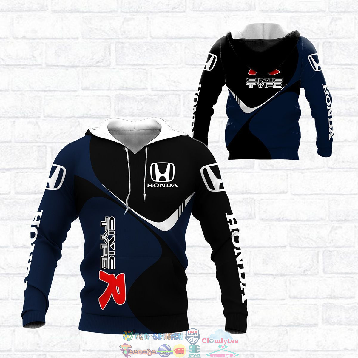 Honda Civic Type R ver 10 3D hoodie and t-shirt