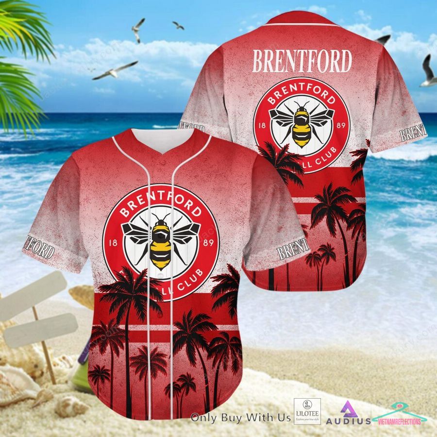 NEW Brentford FC Coconut Hawaiian Shirt, Short 5