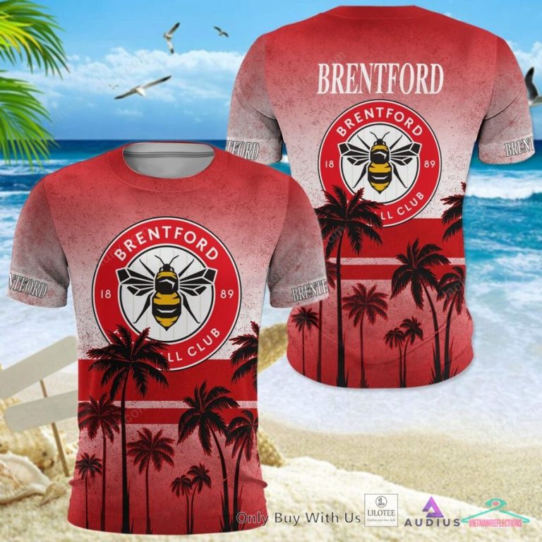 NEW Brentford FC Coconut Hawaiian Shirt, Short 18