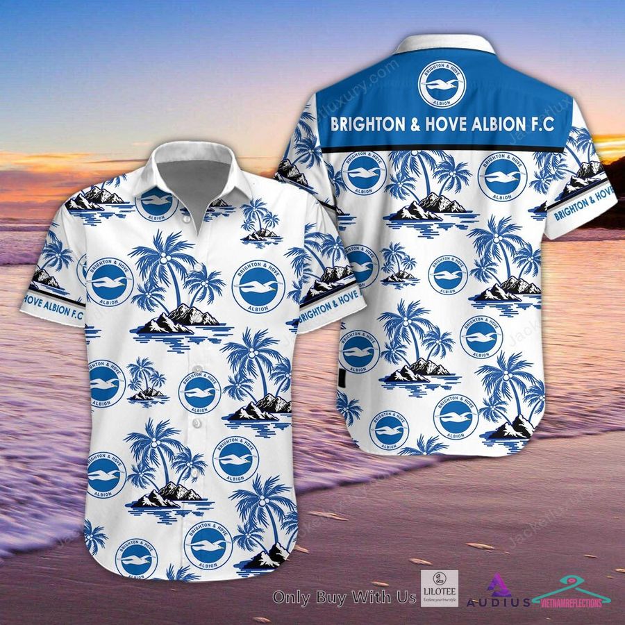 NEW Brighton & Hove Albion F.C Hawaiian Shirt, Short 1