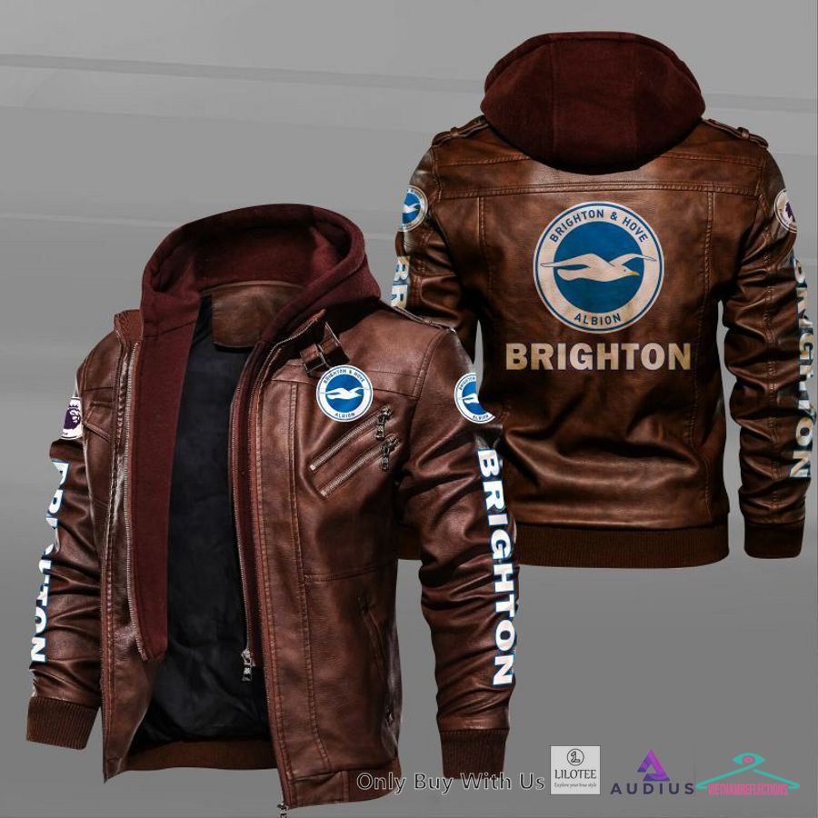 NEW Brighton & Hove Albion F.C Leather Jacket 2