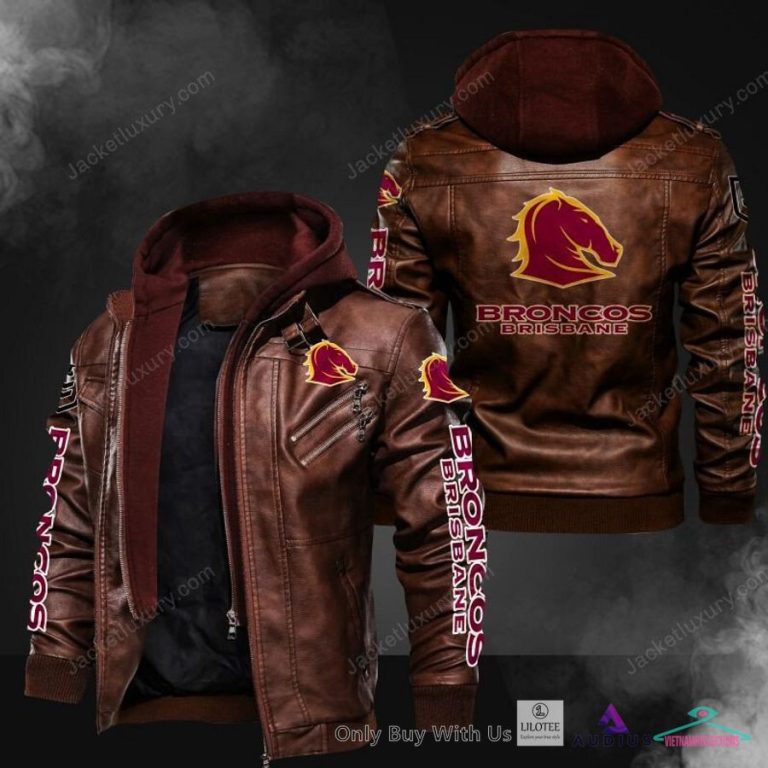 Brisbane Broncos Leather Jacket - You look handsome bro