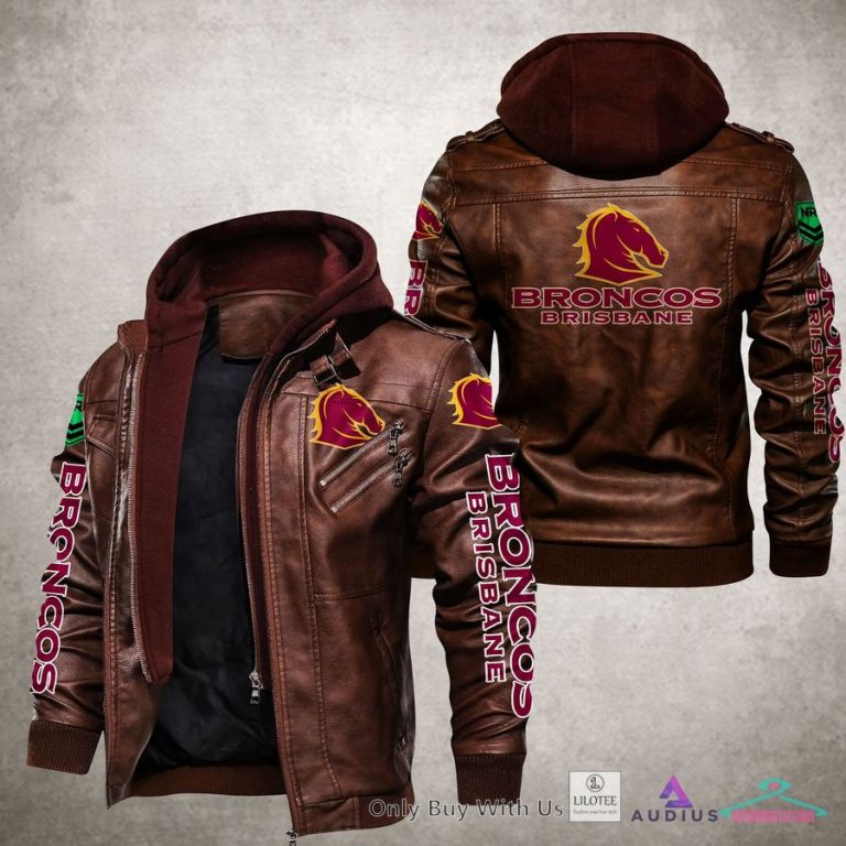 Brisbane Broncos logo Leather Jacket - Oh my God you have put on so much!