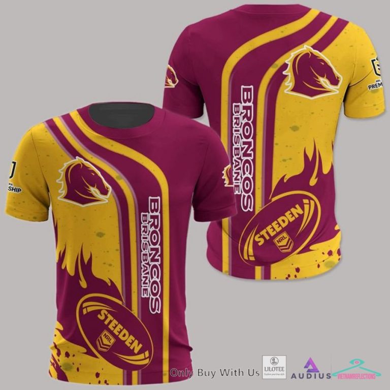 NEW Brisbane Broncos Steeden Hoodie, Shirt
