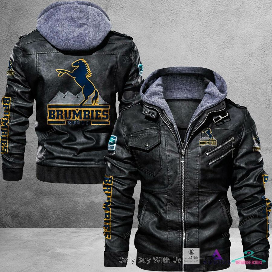 Brumbies Leather Jacket - Rocking picture