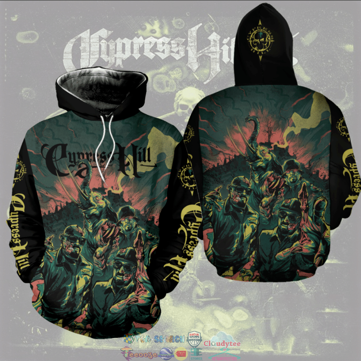 Cypress Hill ver 2 3D hoodie and t-shirt