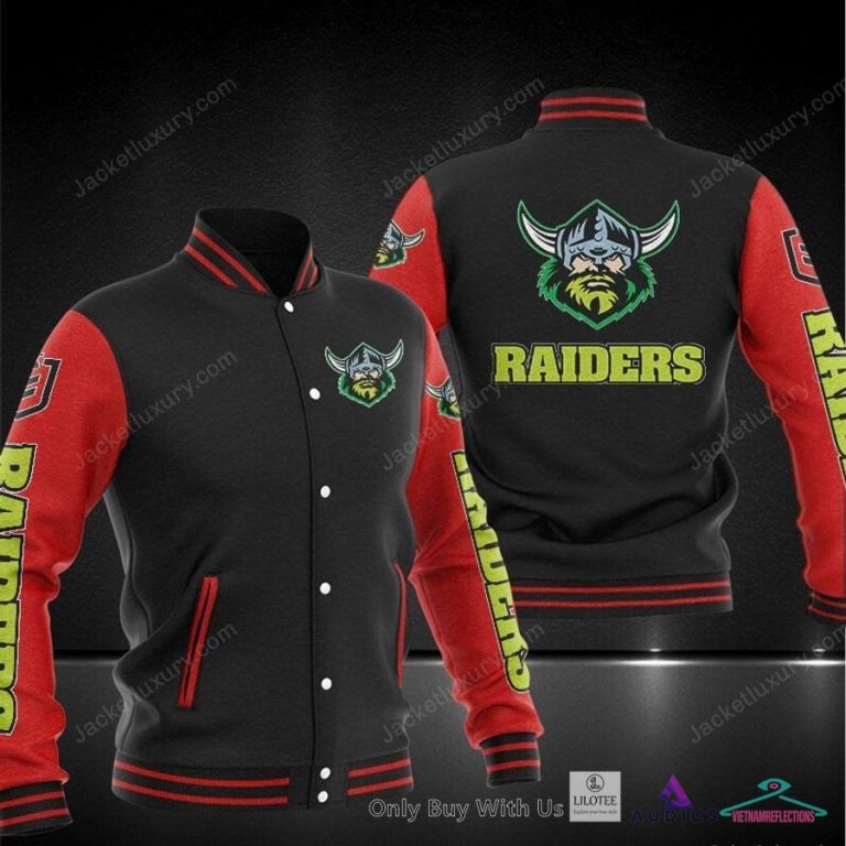 Canberra Raiders Baseball Jacket - Your face is glowing like a red rose