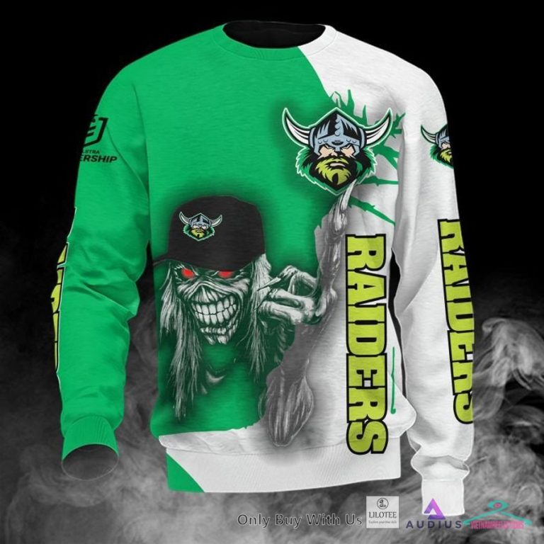 NEW Canberra Raiders Iron Maiden Green Hoodie, Shirt