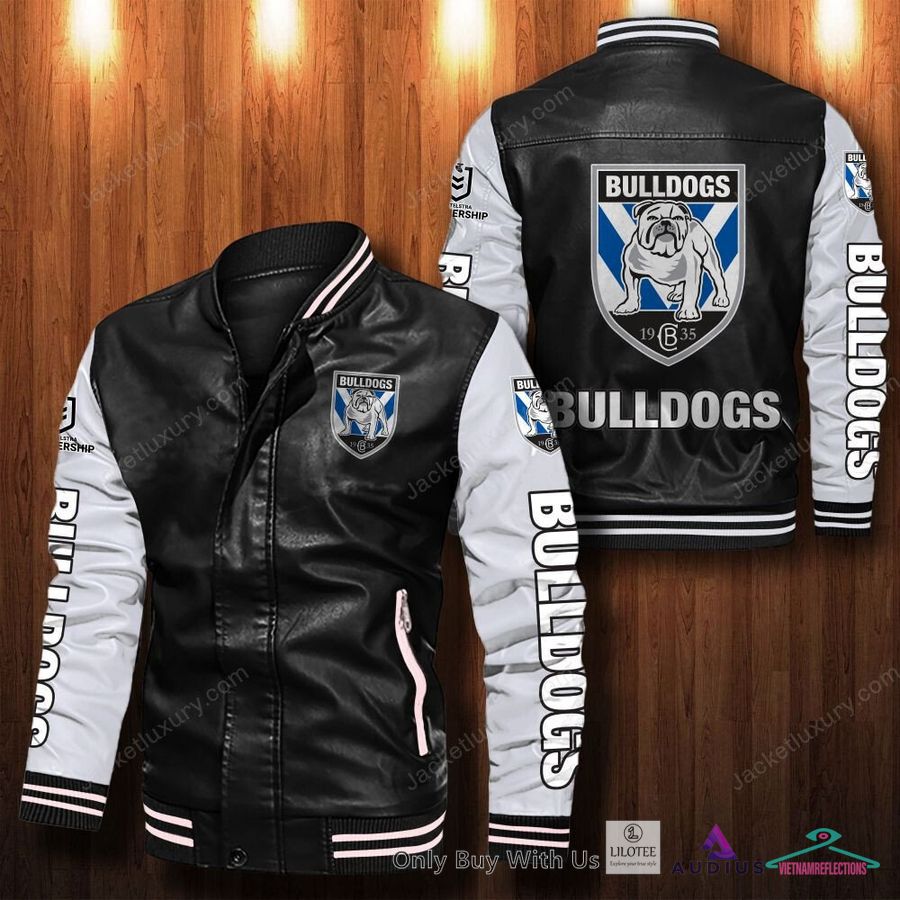 NEW Canterbury Bankstown Bulldogs Bomber Leather Jacket