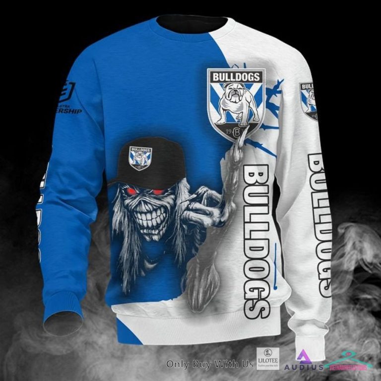 NEW Canterbury Bankstown Bulldogs Iron Maiden Navy Hoodie, Shirt