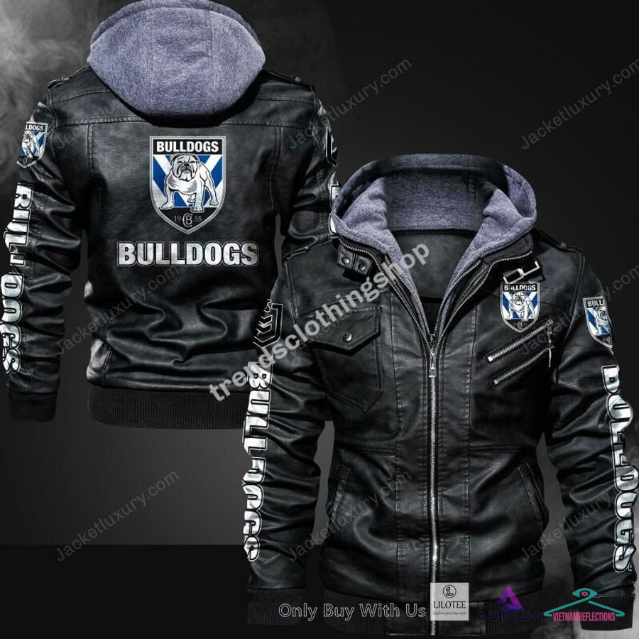 NEW Canterbury Bankstown Bulldogs Leather Jacket
