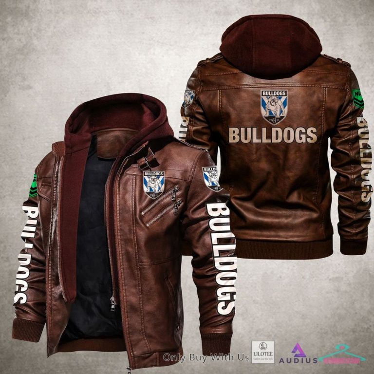 Canterbury Bankstown Bulldogs logo Leather Jacket - Rocking picture