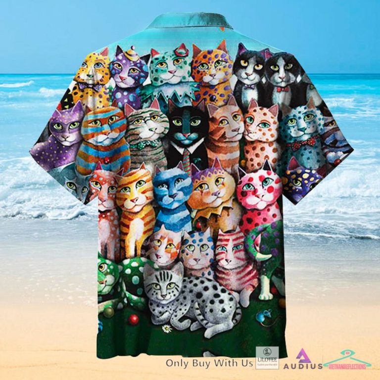 Cat family party Casual Hawaiian Shirt - Nice photo dude