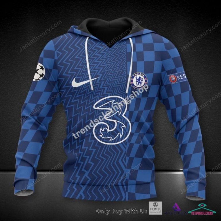 NEW Chelsea F.C. Blue pattern Hoodie, Pants 11