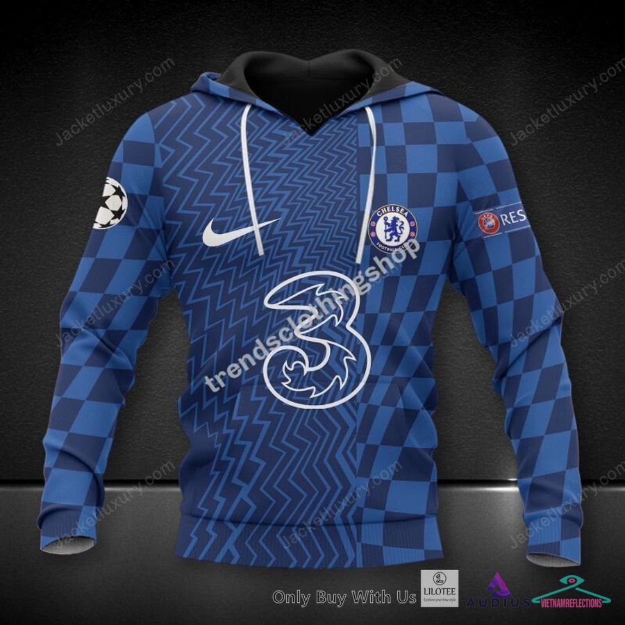 NEW Chelsea F.C. Blue pattern Hoodie, Pants 21