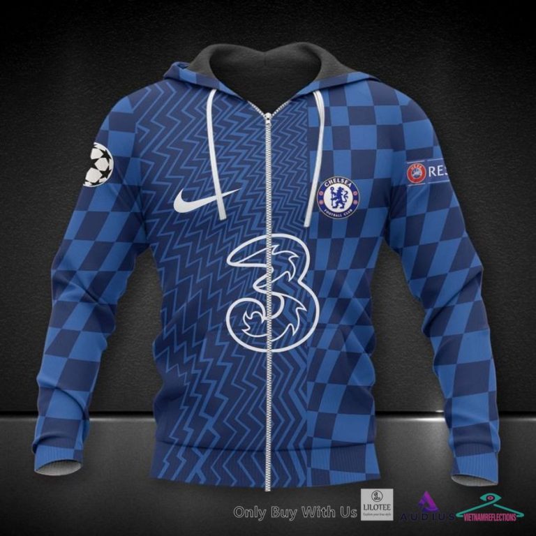 NEW Chelsea F.C. Blue pattern Hoodie, Pants 13