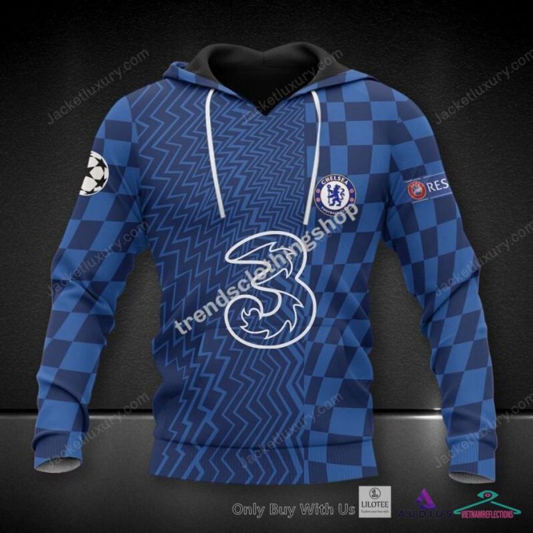 NEW Chelsea F.C. Caro pattern blue Hoodie, Pants 11