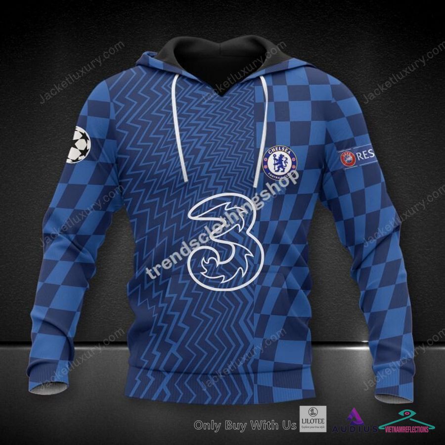 NEW Chelsea F.C. Caro pattern blue Hoodie, Pants 21