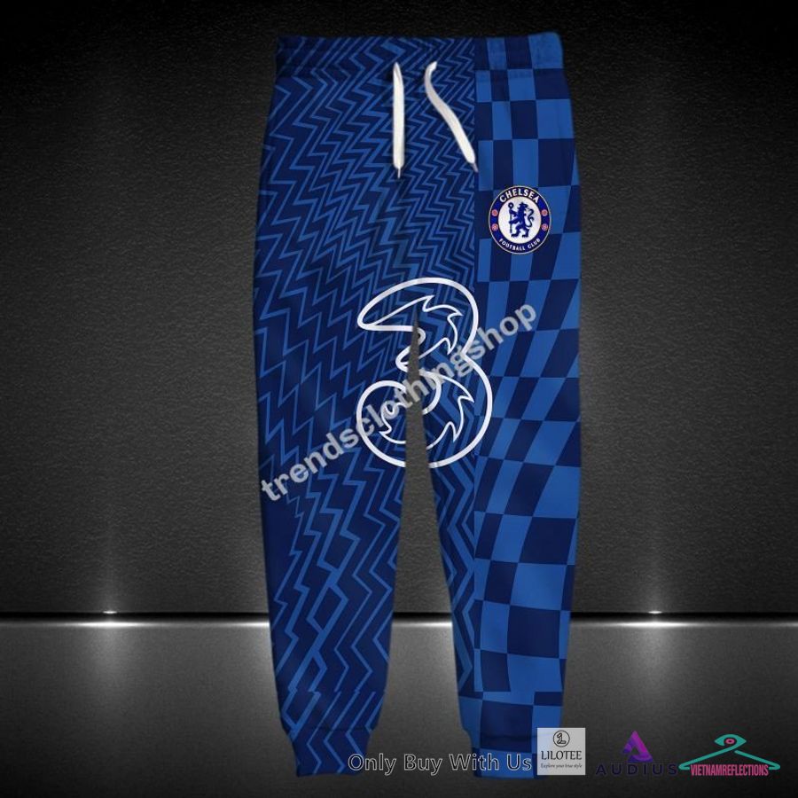 NEW Chelsea F.C. Caro pattern blue Hoodie, Pants 5