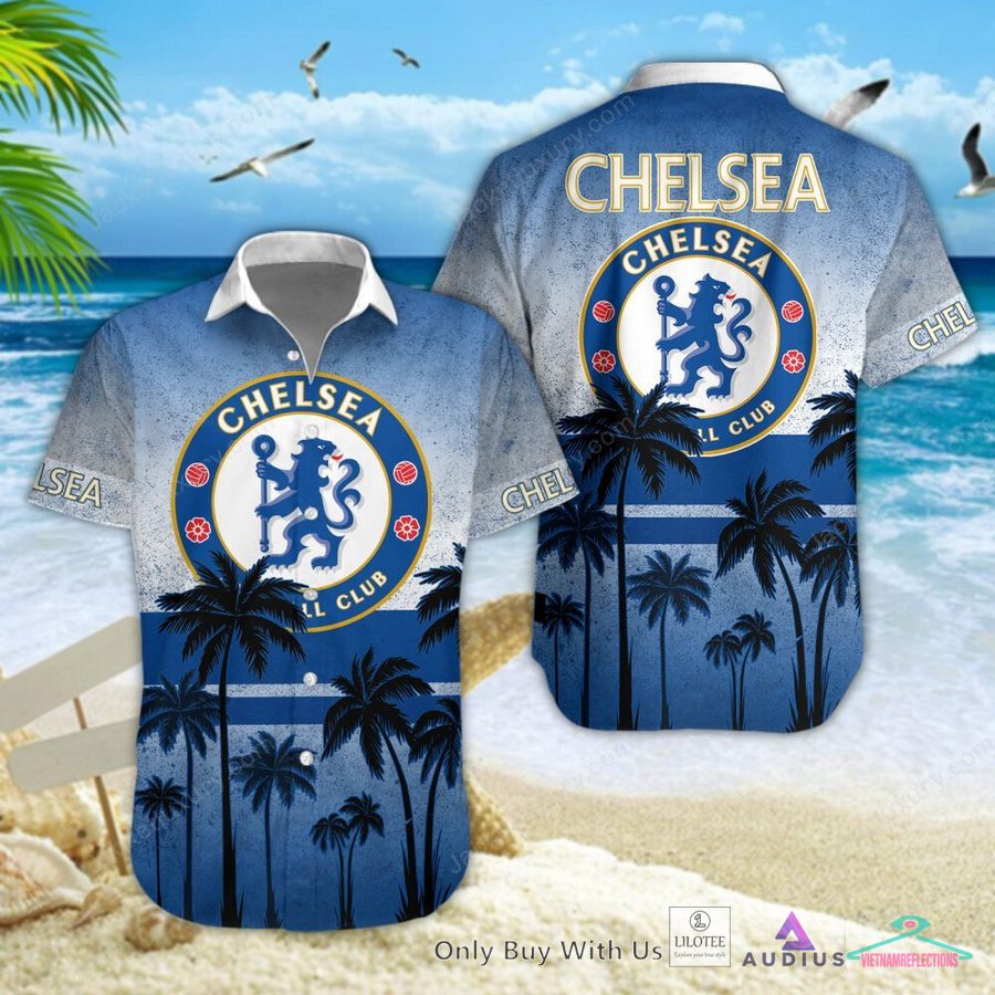 NEW Chelsea F.C. Coconut Hawaiian Shirt, Short 1