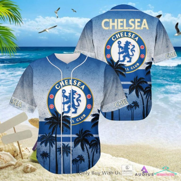 NEW Chelsea F.C. Coconut Hawaiian Shirt, Short 15