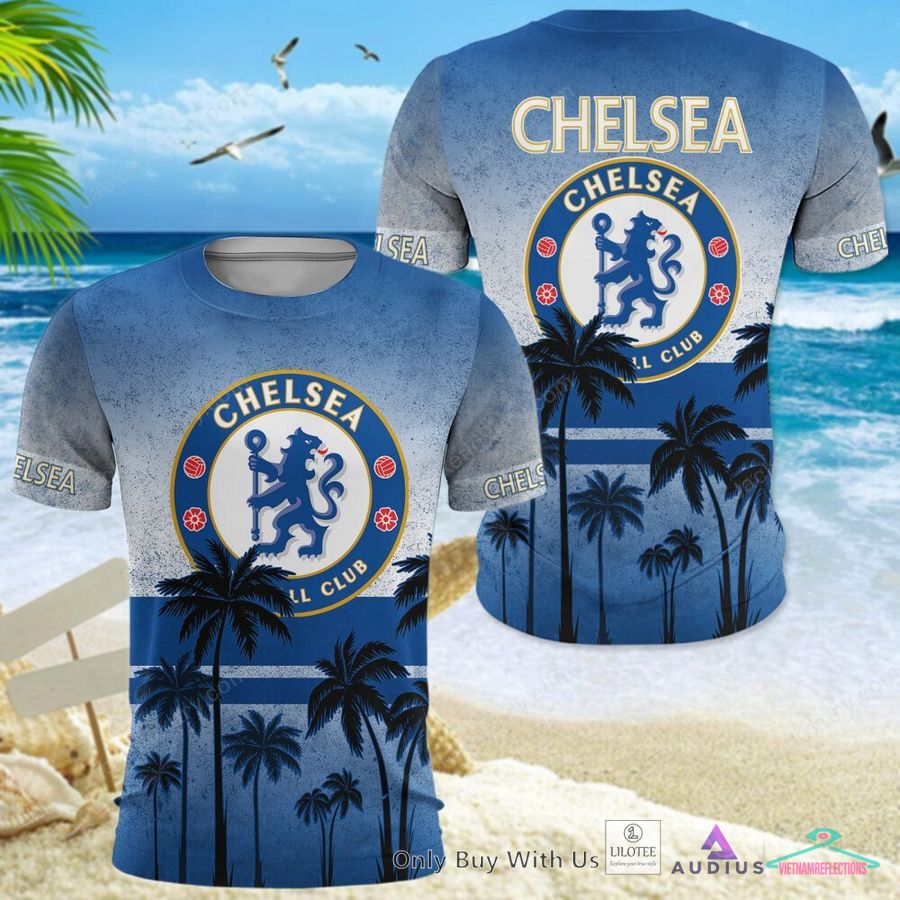 NEW Chelsea F.C. Coconut Hawaiian Shirt, Short 8
