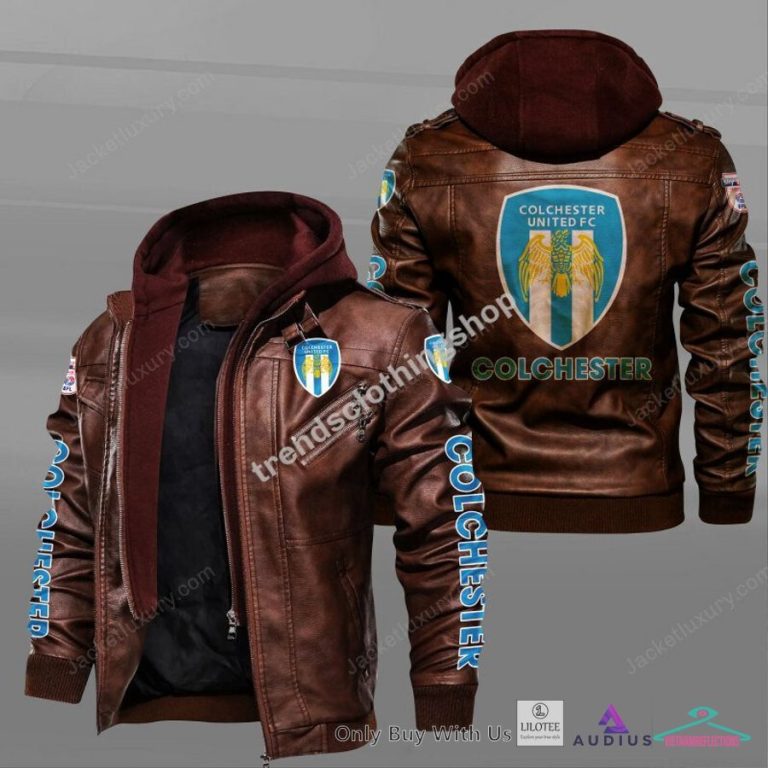 Colchester United Leather Jacket - You look lazy