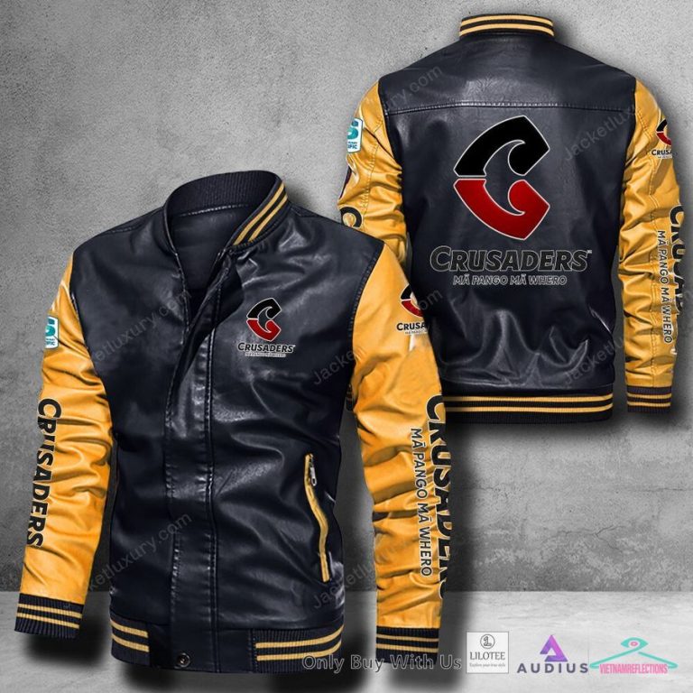 Crusaders Bomber Leather Jacket - Your face is glowing like a red rose