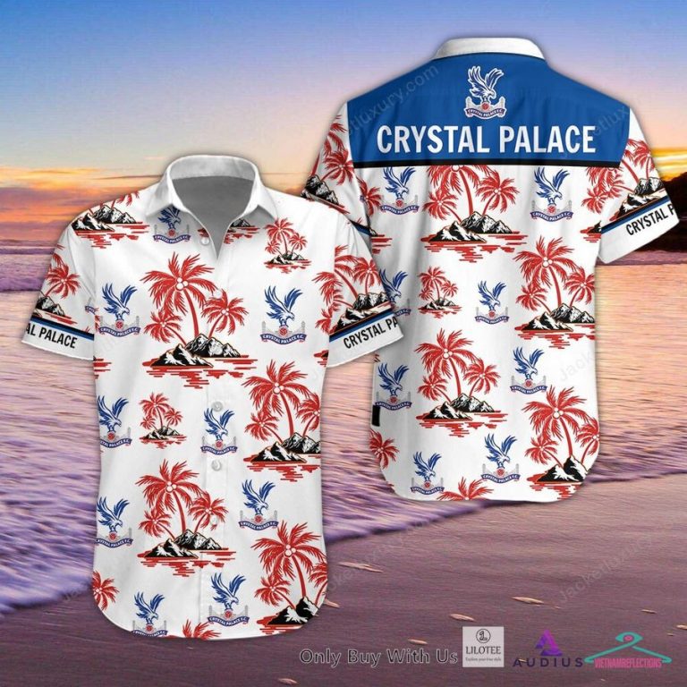 NEW Crystal Palace F.C Hawaiian Shirt, Short 3