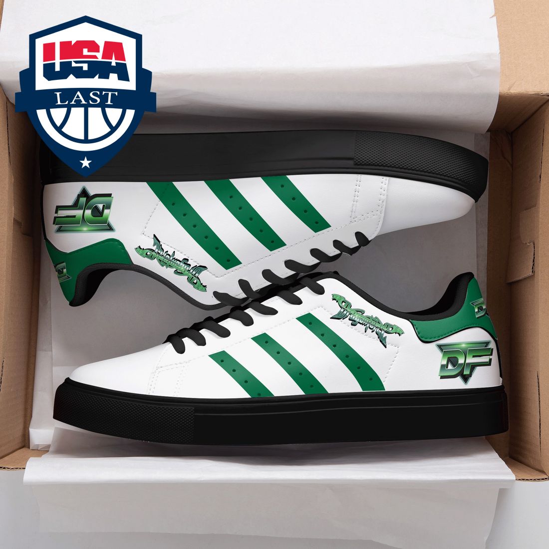 DragonForce Green Stripes Stan Smith Low Top Shoes - Amazing Pic